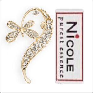 Nicole Purest Essence Gold Butterfly Cuff Earrings